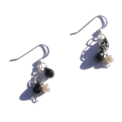 Black CZ and Pearls