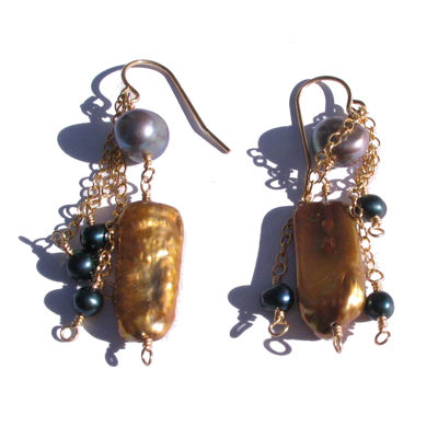 Blue and Gold Pearls