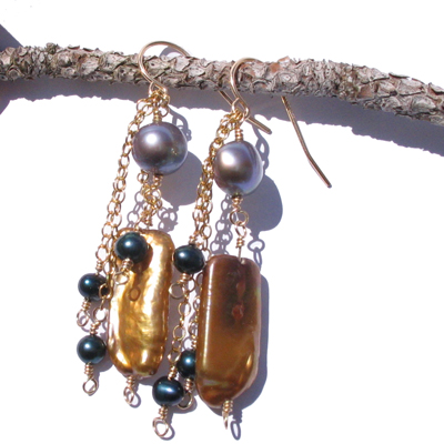 Blue and Gold Pearls