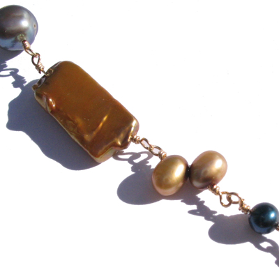 Blue and Gold Pearls