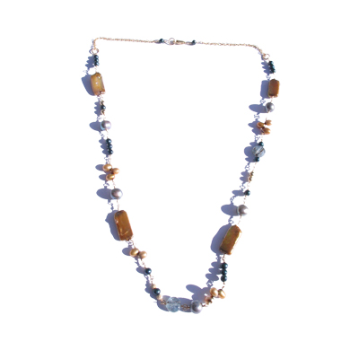 Blue and Gold Pearls